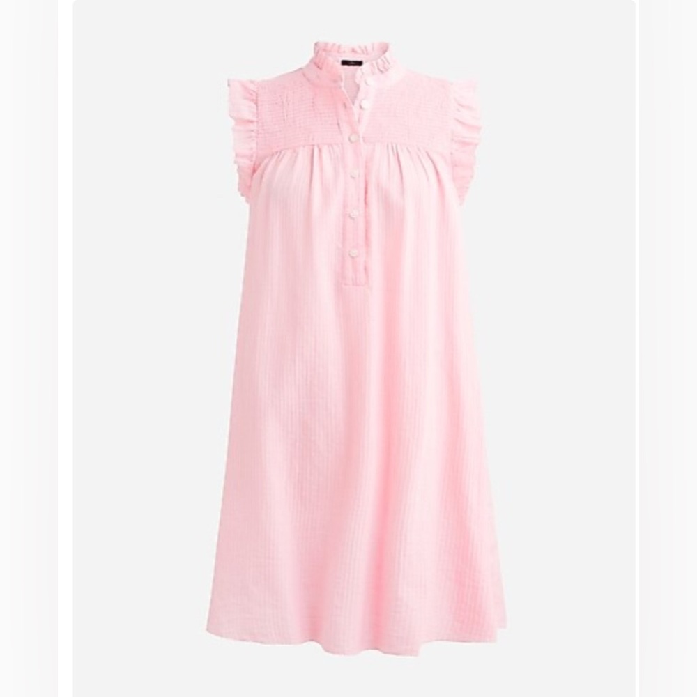J crew Garden Dress in soft gauze pink xs